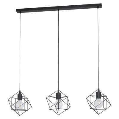 Svart industri fönsterlampa stål, Aemilius