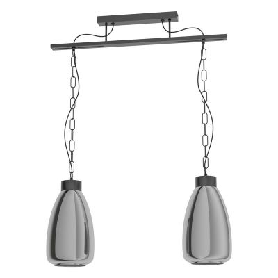 Svart design fönsterlampa glas, Annefleur