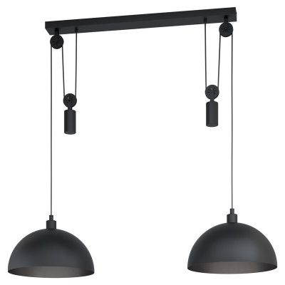 Svart industri fönsterlampa stål, Yvette