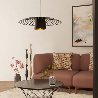Svart retro fönsterlampa stål, Fernando