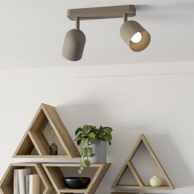 Brun vintage spotlight tak stål, Tjitte