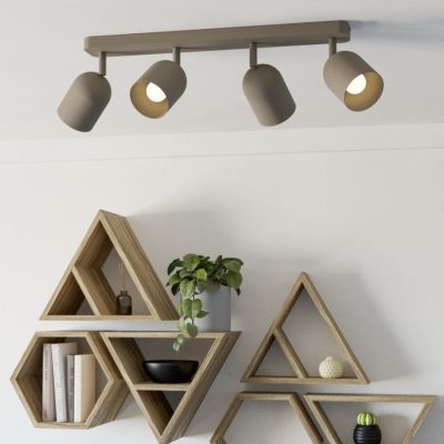 Brun vintage spotlight tak stål, Tjitte