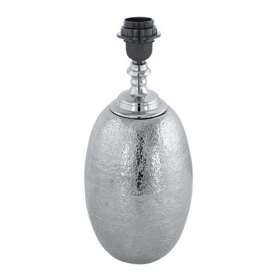 Nickel retro bordslampa utan skärm aluminium, Abdel, med brytare