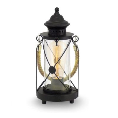 Svart klassisk bordslampa stål, Katoo, med brytare