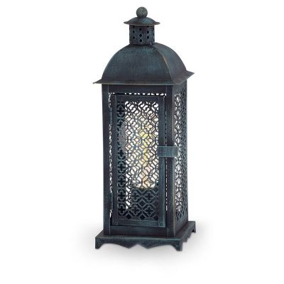 Grön klassisk bordslampa metall, Abdirahman, med brytare