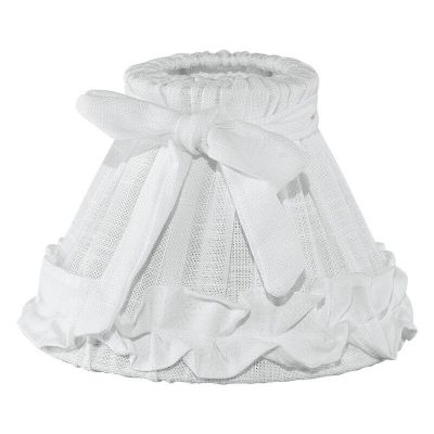 Vit klassisk lampskärm tyg, Noah