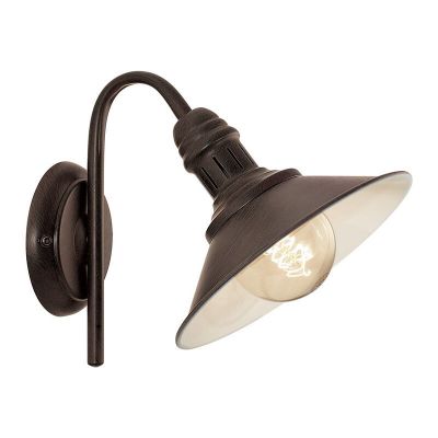 Brun rustik vägglampa metall, Jalysha