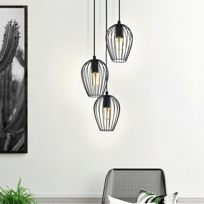 Svart industri fönsterlampa metall, Kitana