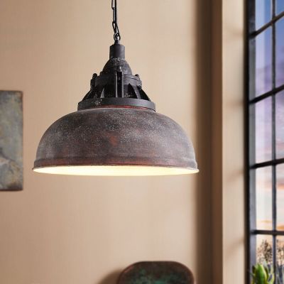 Brun rustik fönsterlampa metall, Ajdin