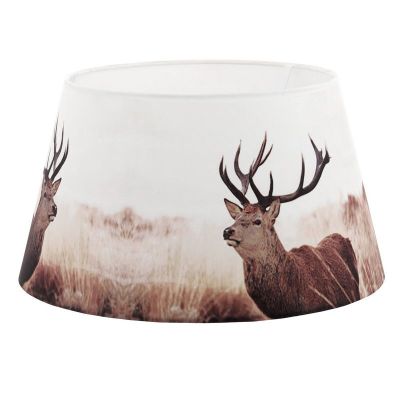 Brun rustik lampskärm tyg, Noah