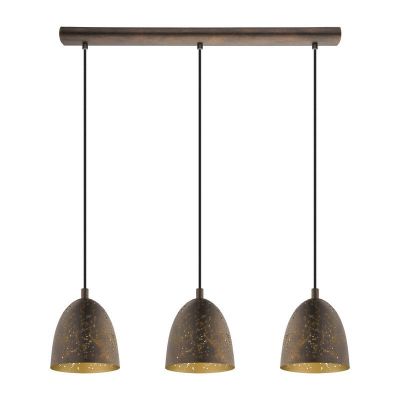 Brun retro fönsterlampa stål, Ajay