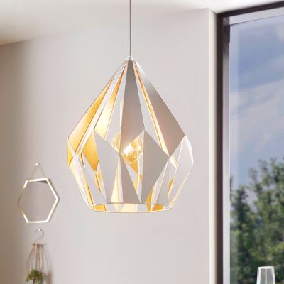Vit modern fönsterlampa metall, Acri