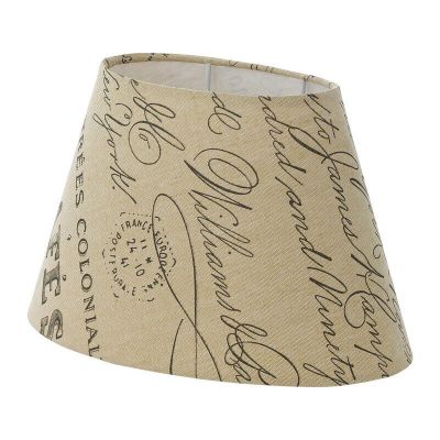 Lantlig lampskärm Noah Textile Tryckt Beige/Brun
