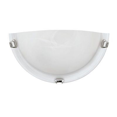 Krom vägglampa glas, Alcor