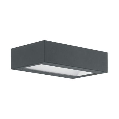 Antracit modern utelampa stål, Simen, 4W, 3000K LED, IP44