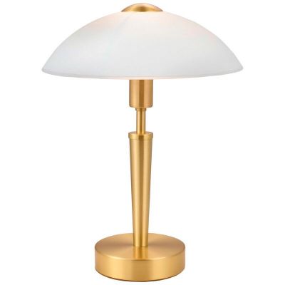 Guld klassisk bordslampa glas, Miam, med beröringsdimmer