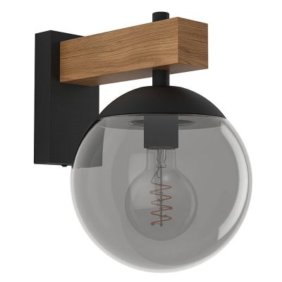 Grå modern utelampa glas, Boris, IP44