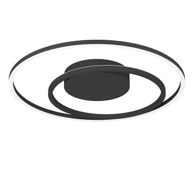 Svart modern smart taklampa aluminium, Cecilia, 21,5W, varm till kall vit justerbar LED