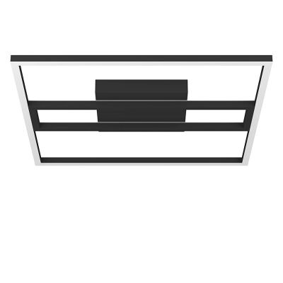 Svart modern smart taklampa aluminium, Cecilia, 21W, varm till kall vit justerbar LED