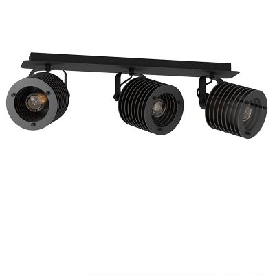 Svart industri spotlight tak trä, Randy