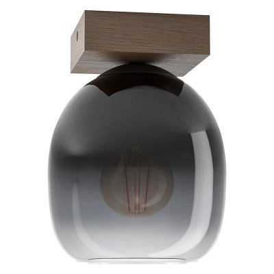 Brun modern taklampa trä, Frida