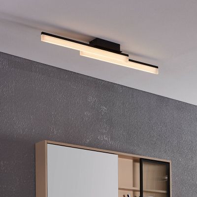 Svart modern taklampa badrum aluminium, Michelle, 11W, 3000K LED, IP44