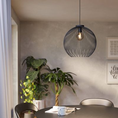 Svart industri fönsterlampa stål, Keimpe