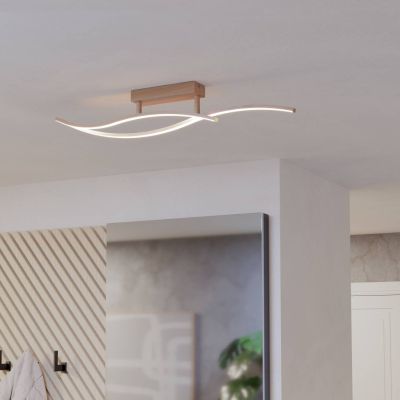 Brun design taklampa stål, Tevin, 12W, 4000K LED