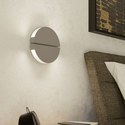 Brun modern vägglampa rostfritt stål, Patricius, 4,5W, white switch LED, IP44