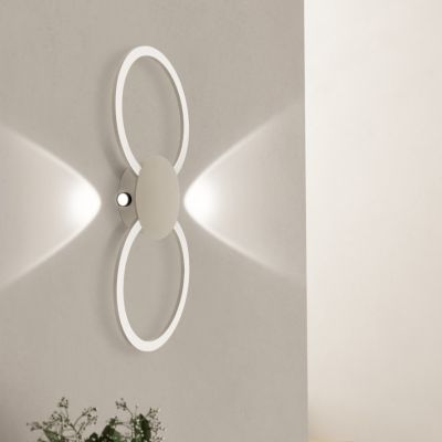 Brun design vägglampa aluminium, Vixa, 20W, 3000K LED