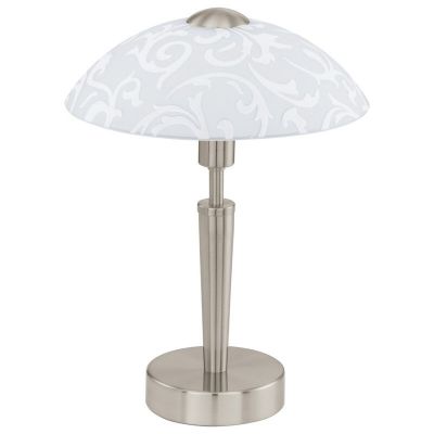 Nickel klassisk bordslampa stål, Adi, med beröringsdimmer