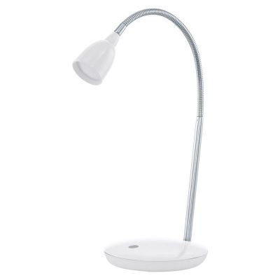 Vit skrivbordslampa plast, Matteo, 3W, 3000K LED, med brytare