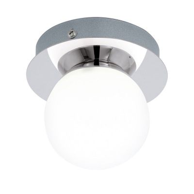Krom modern taklampa glas, Escha, 3W, 3000K LED, IP44