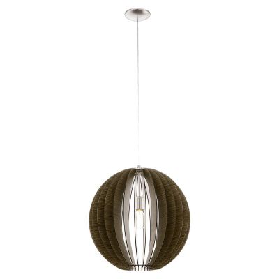 Brun rustik fönsterlampa trä, Bergama