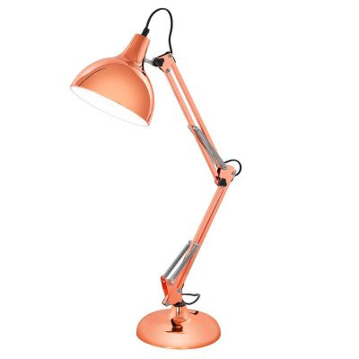 Koppar industri skrivbordslampa metall, Josha, med brytare