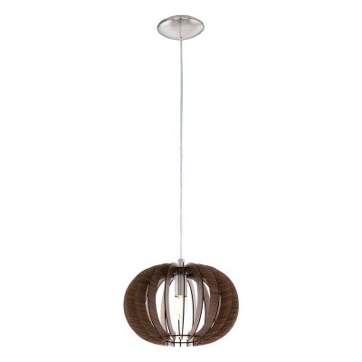 Brun rustik fönsterlampa trä, Kiran