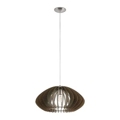 Brun rustik fönsterlampa trä, Bergama