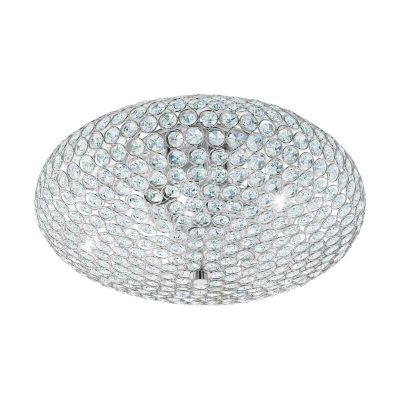 Krom retro taklampa glas, Annamarie