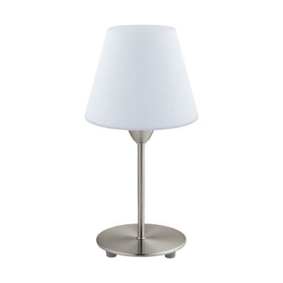 Nickel modern bordslampa glas, Asiye, med brytare