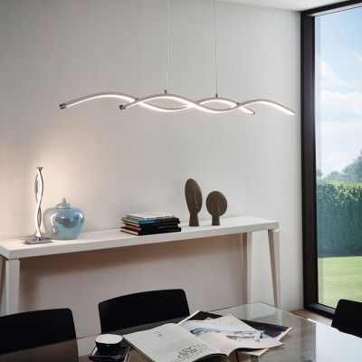 Krom modern fönsterlampa aluminium, Arantxa, 9W, 3000K LED