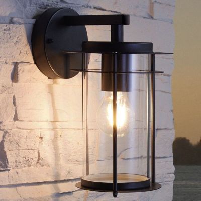 Svart utelampa glas, Bijou, IP44