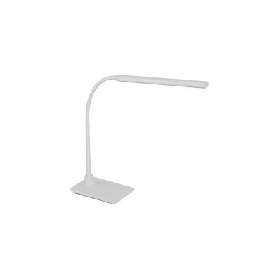 Vit modern skrivbordslampa plast, Brennan, 5W, 4000K LED, med beröringsdimmer
