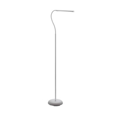 Vit modern golvlampa plast, Brennan, 5W, 4000K LED, med beröringsdimmer