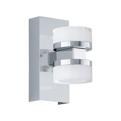 Krom modern vägglampa plast, Busra, 7W, 3000K LED, IP44