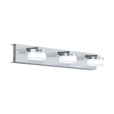 Krom modern vägglampa plast, Busra, 7W, 3000K LED, IP44