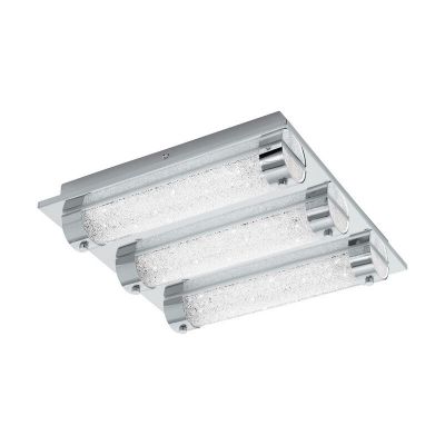 Krom design taklampa glas, Iris, 7W, 4000K LED, IP44