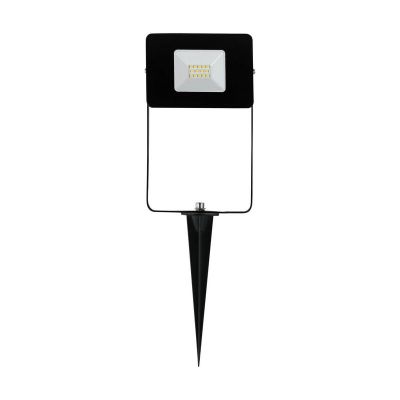 Svart modern trädgårdsspotlight aluminium, Joey, IP65, med brytare