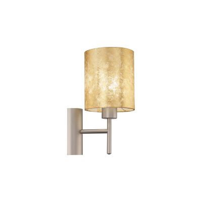 Beige modern vägglampa metall, Megan, med brytare