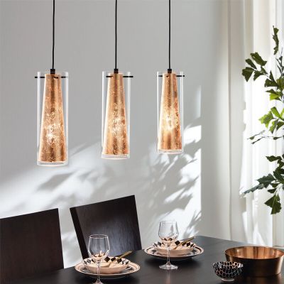 Guld modern fönsterlampa glas, Barceno