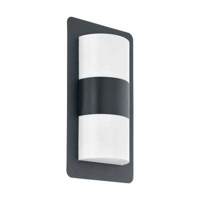 Antracit modern utelampa stål, Maika, IP44